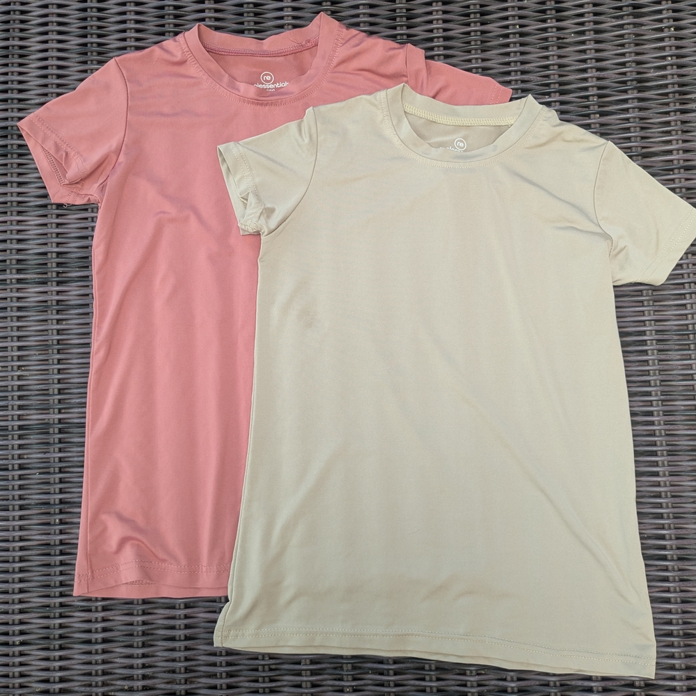 Comfortable Short Sleeve Tees - Pink and Cream